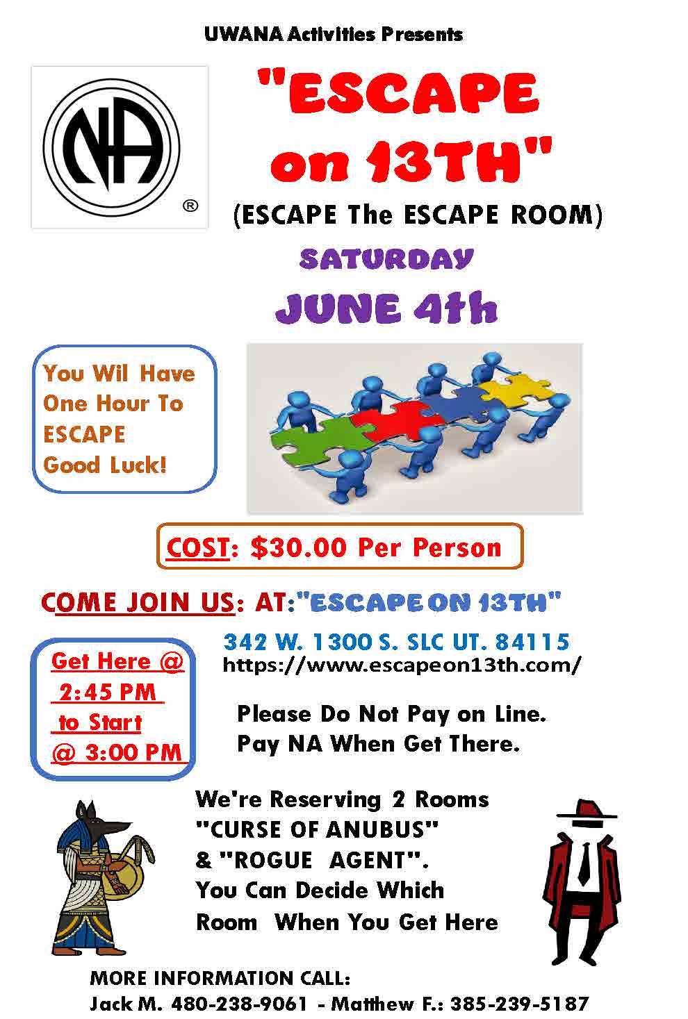 escape room flyer
